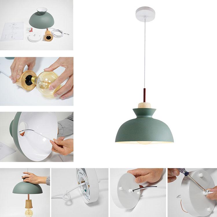 Scandinavian 1-light Dome Pendant Light