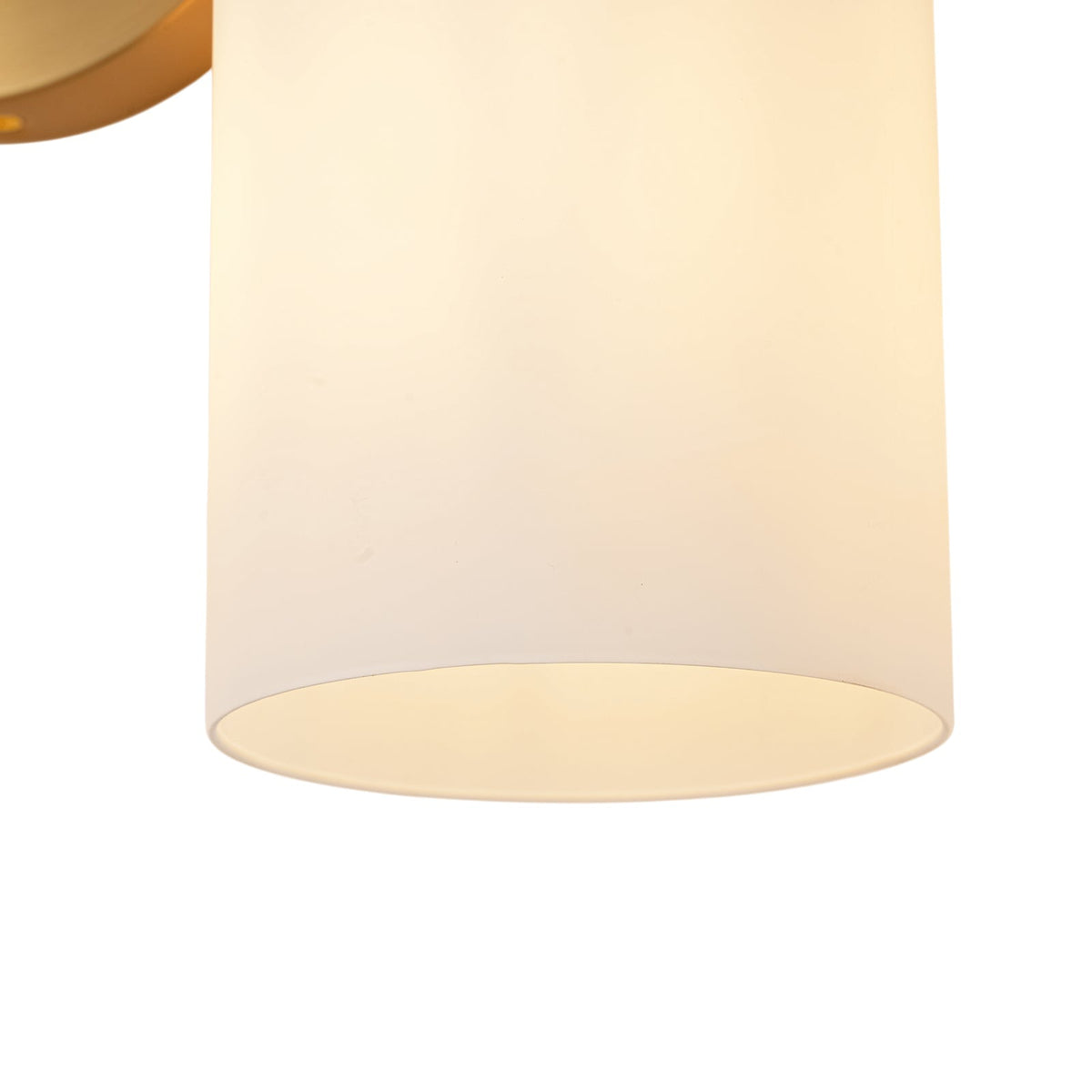 2-Light Frosted Glass Cylinder Looped Arm Vanity Wall Sconce