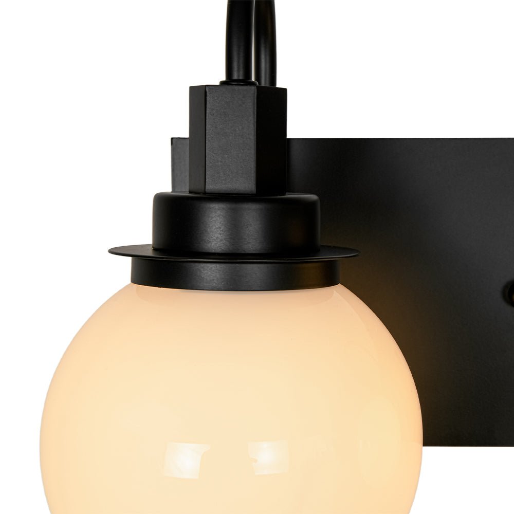 3-Light Shine Opal Glass Globe Bathroom Vanity Wall Sconce