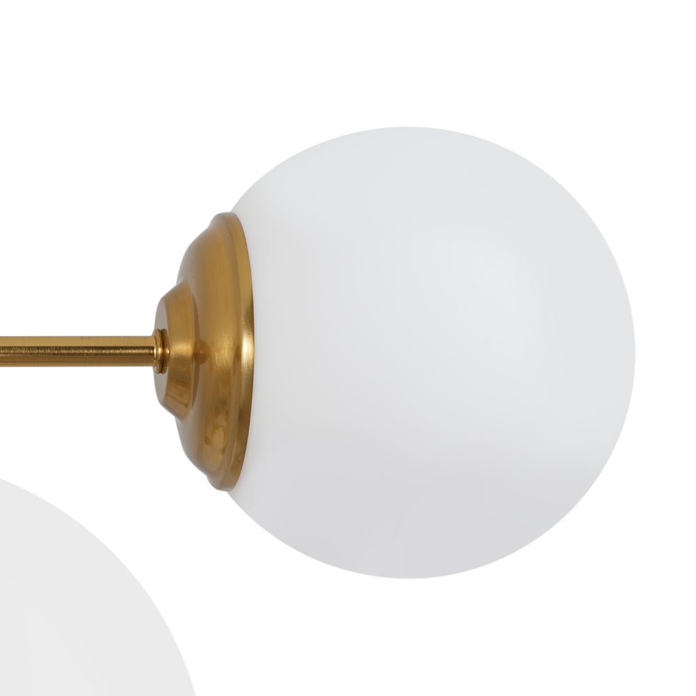 8-Light Opal Glass Bubble Sputnik Semi Flush Chandelier