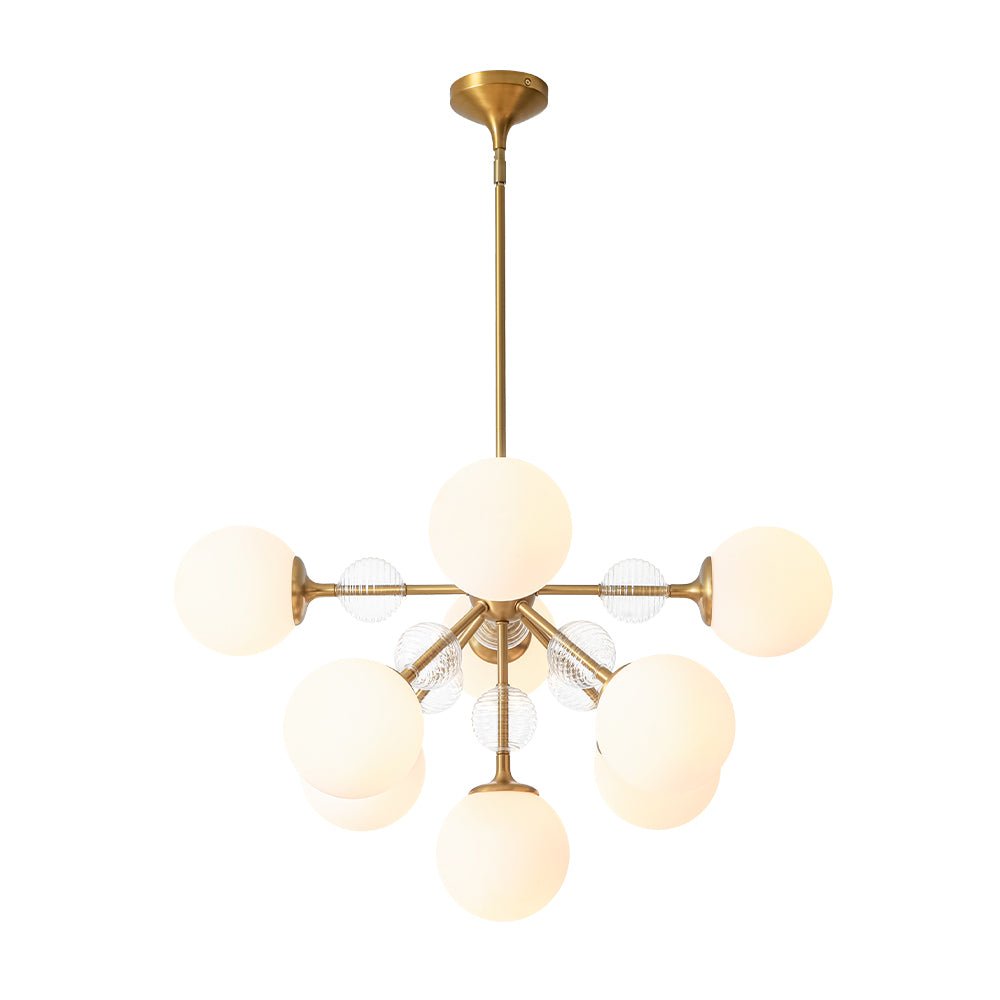 9-Light Tiered Sputnik Glass Globe Bubble Chandelier