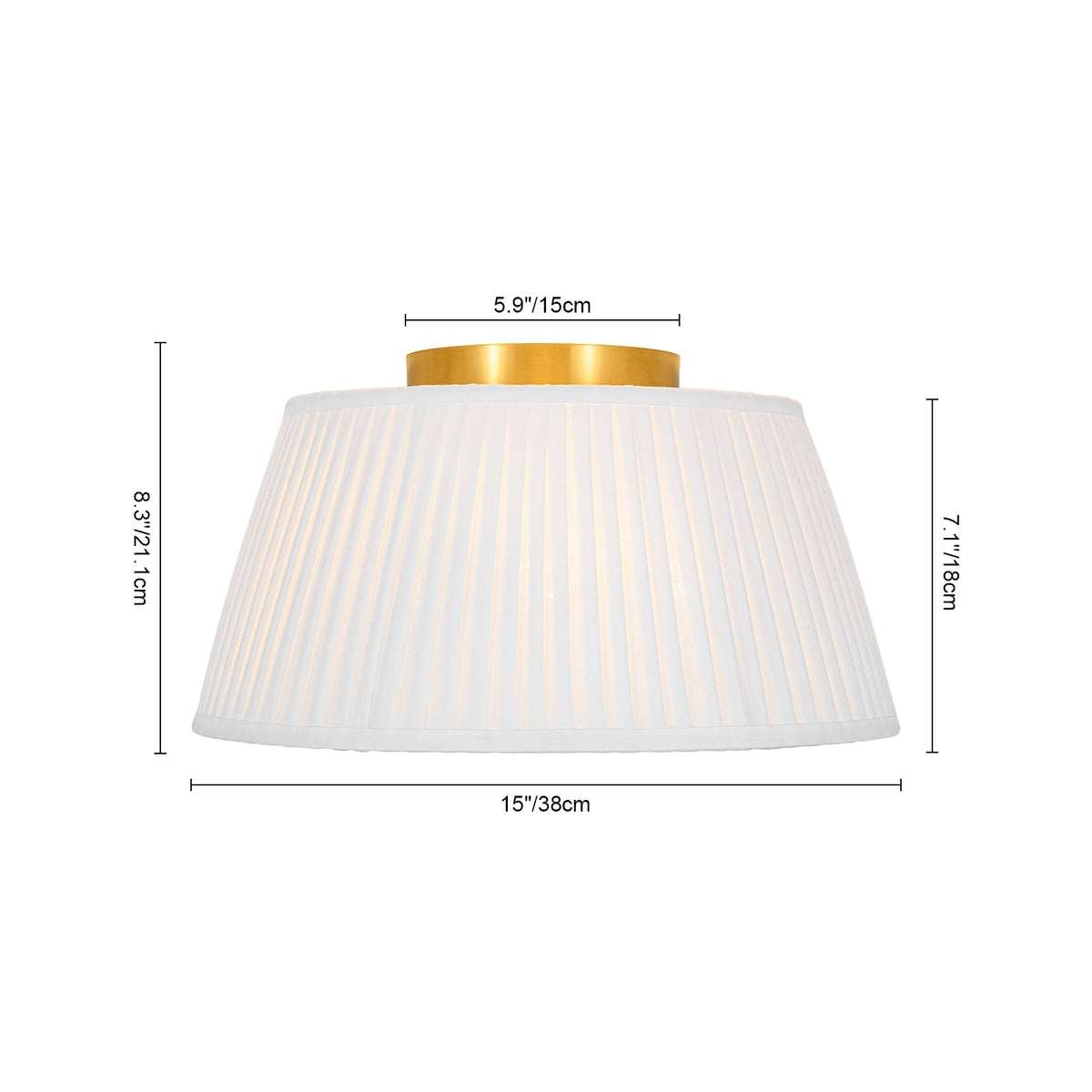 Boho 3-Light Round Pleated Fabric Drum Cage Flush Mount