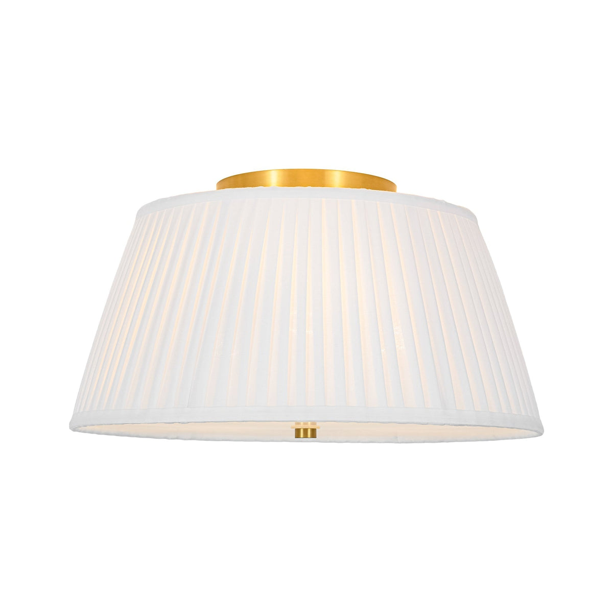 Boho 3-Light Round Pleated Fabric Drum Cage Flush Mount