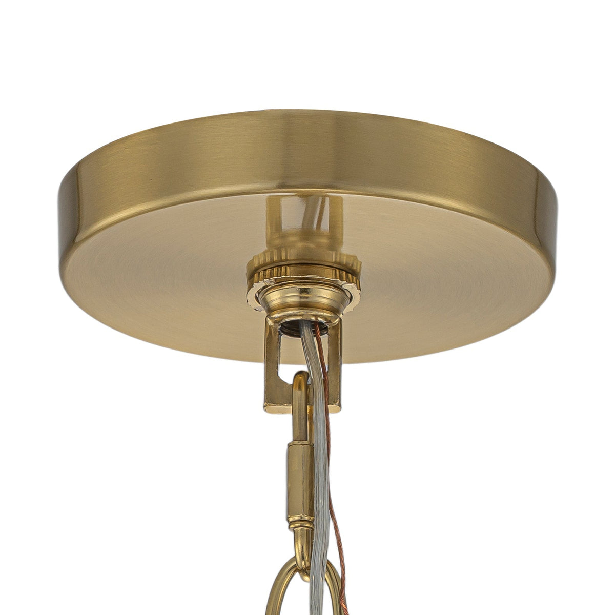 Brass 4-Light Ribbed Glass Bell Jar Lantern Pendant / Semi Flush