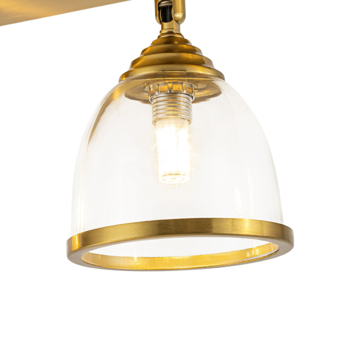 Brass Spotlight Adjustable Glass Bell Linear Semi Flush Track Light