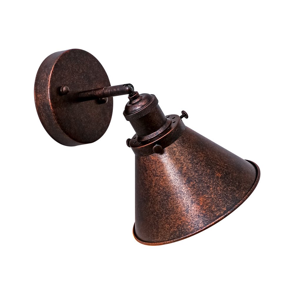 Copper Adjustable Head Cone Wall Sconce Ceiling Light