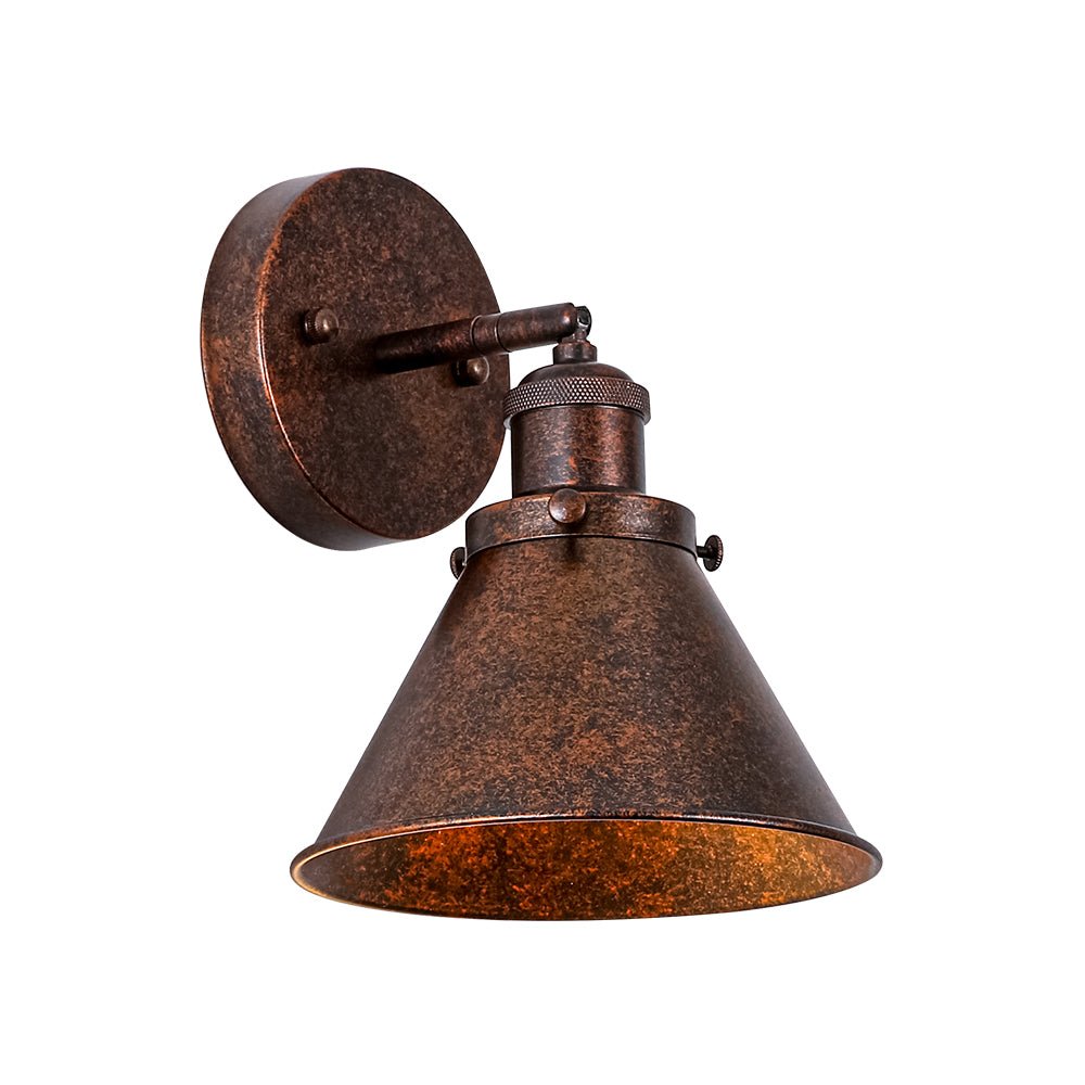 Copper Adjustable Head Cone Wall Sconce Ceiling Light