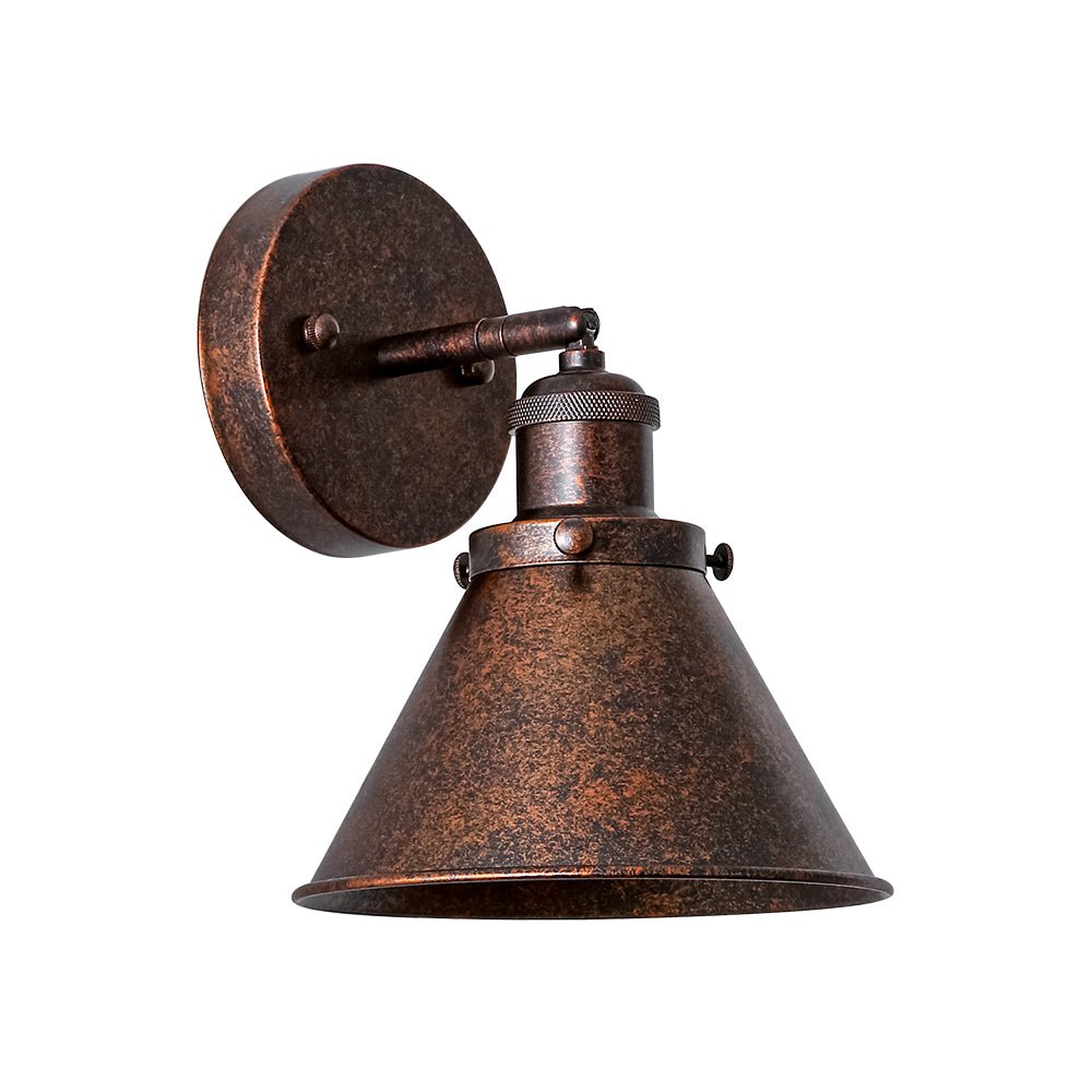 Copper Adjustable Head Cone Wall Sconce Ceiling Light