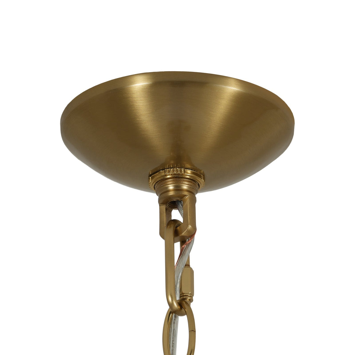 French 4-Light Candle Style Fabric Conical Cage Pendant