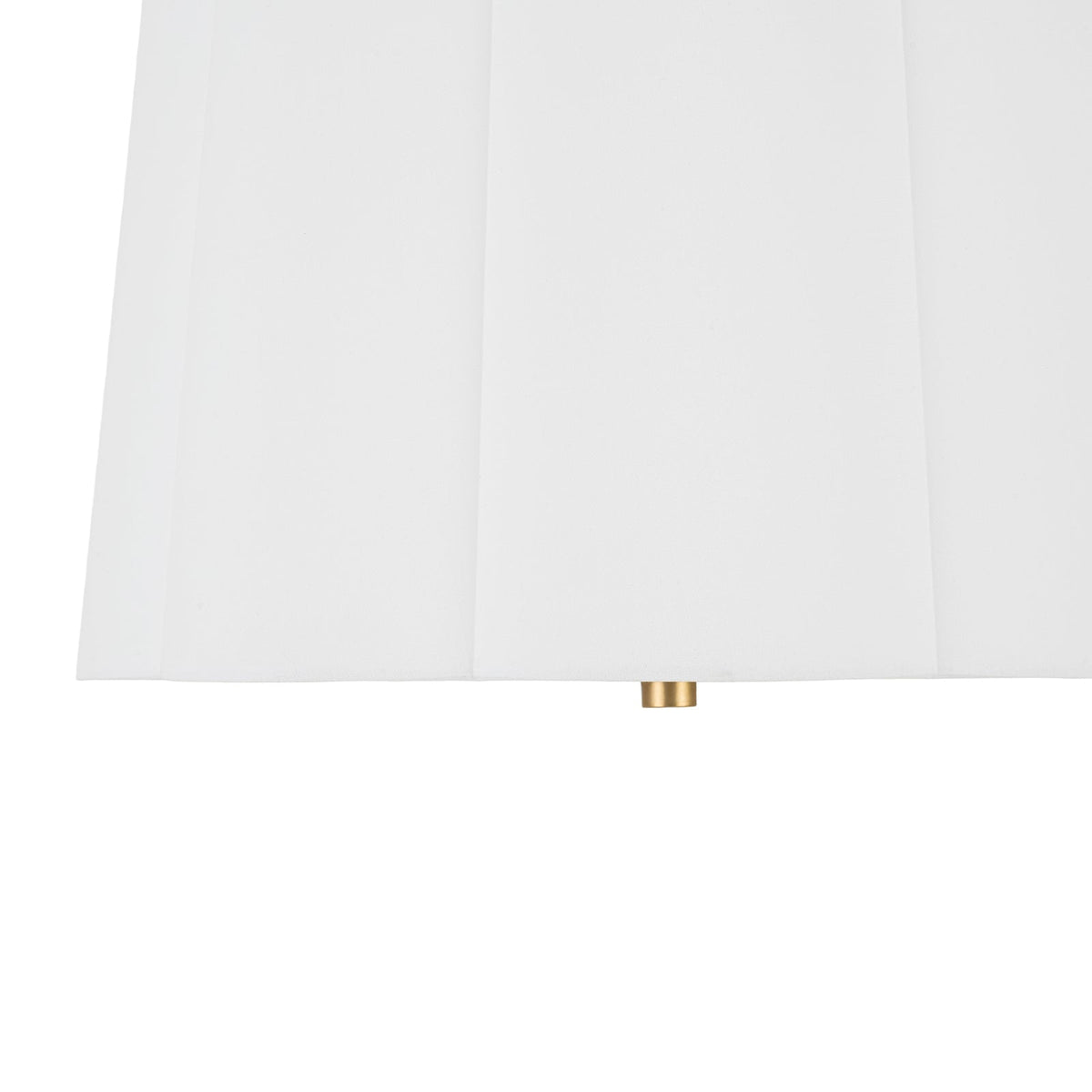 French Bloom White Fabric Scalloped Drum Cage Pendant