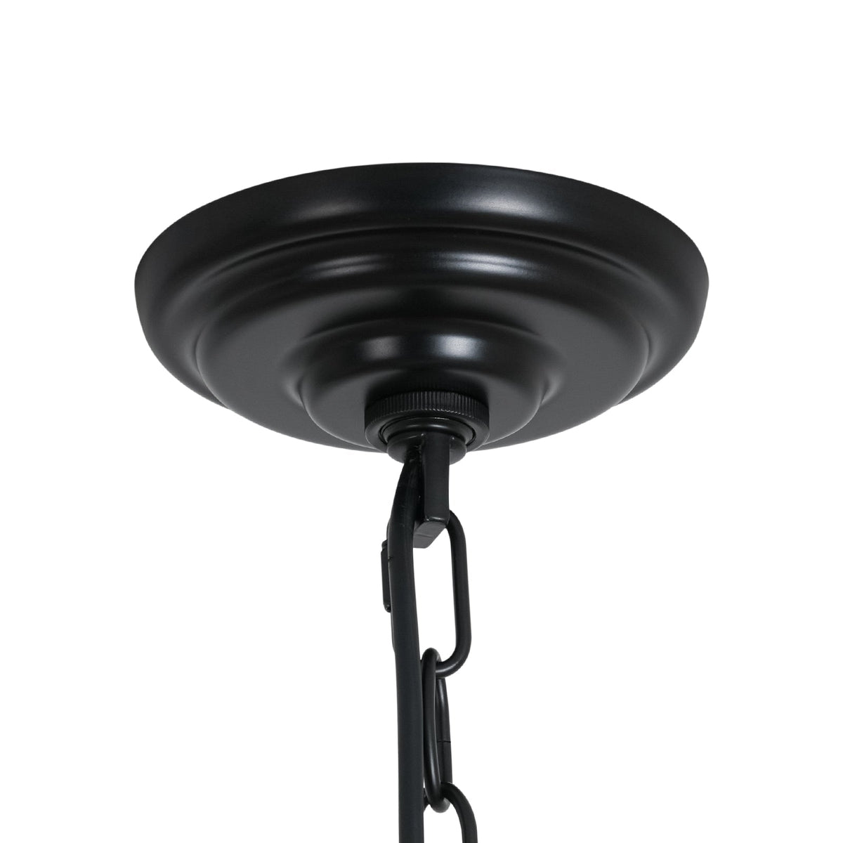 21.7“ French Manor Black Candle Square Lantern Entry Chandelier