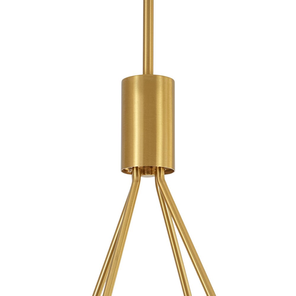 French Luxe Brass 4-Light White Linen Shade Candle Chandelier