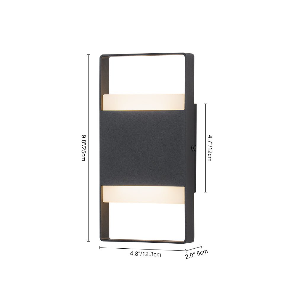 IP54 Minimalist Rectangle Dimmable LED Outdoor Wall Light