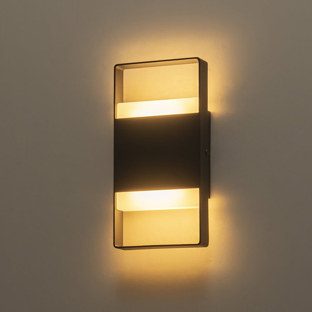 IP54 Minimalist Rectangle Dimmable LED Outdoor Wall Light
