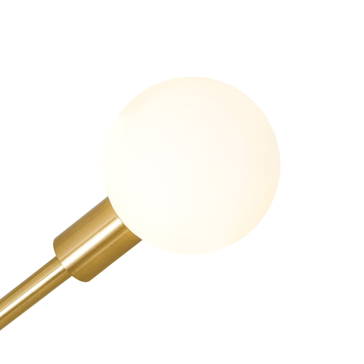 Minimalist 2-Light Opal Glass Globe Linear Arc Island Pendant