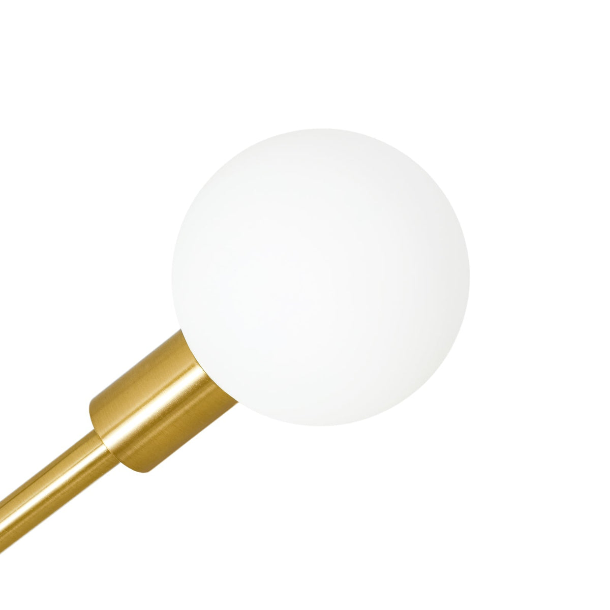 Minimalist 2-Light Opal Glass Globe Linear Arc Island Pendant
