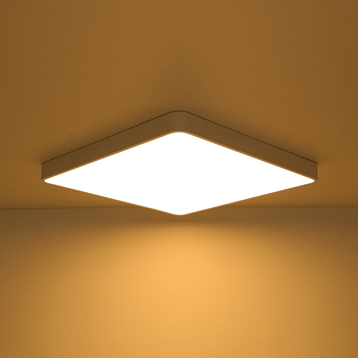 Minimalist Dimmable LED Square Flush Mount Ceiling Light