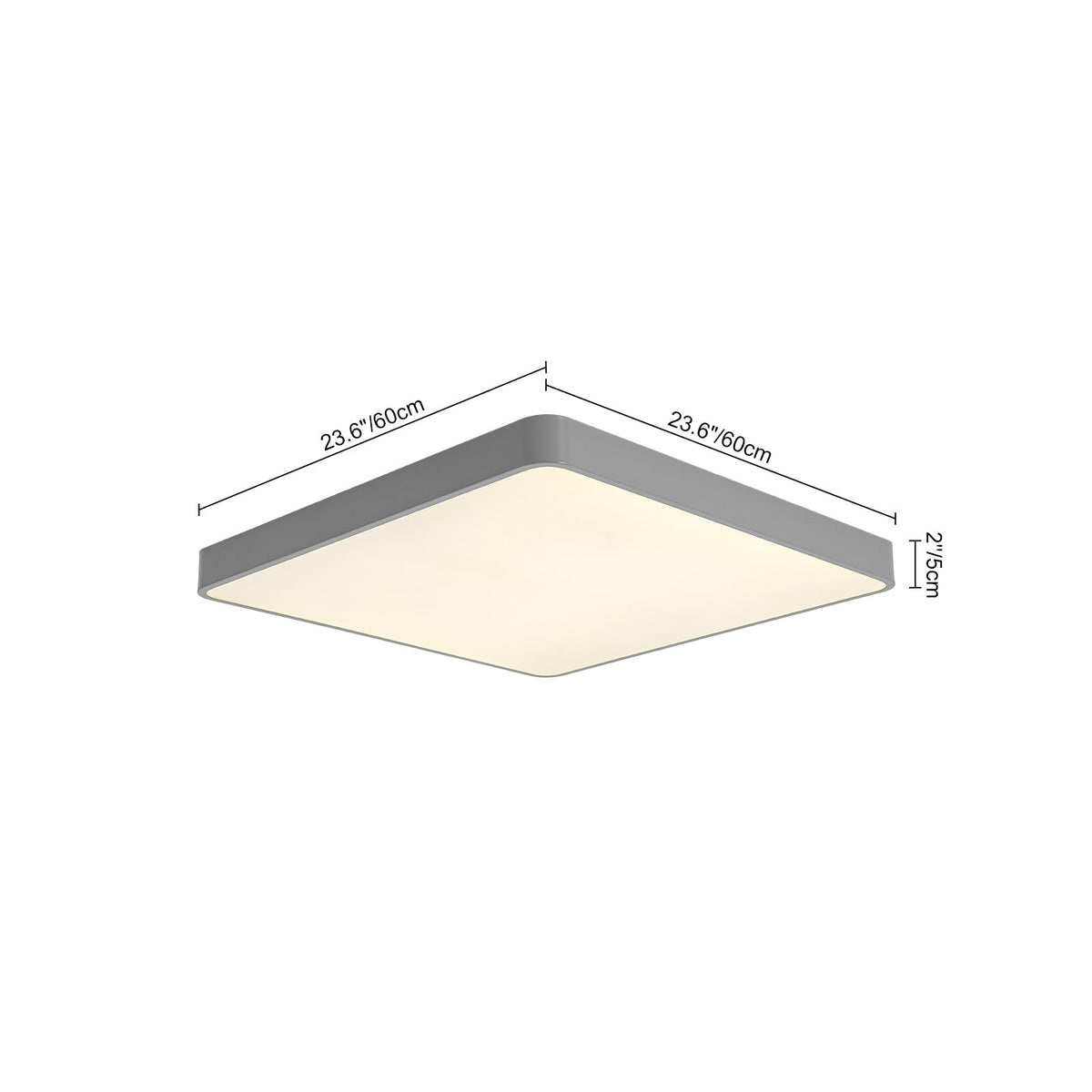 Minimalist Dimmable LED Square Flush Mount Ceiling Light