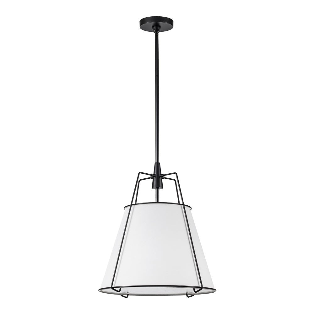 (OpenBox) Modern Fabric Conical Drum Cage Pendant Light