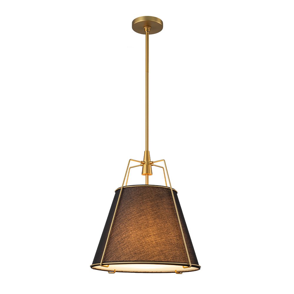 (OpenBox) Modern Fabric Conical Drum Cage Pendant Light