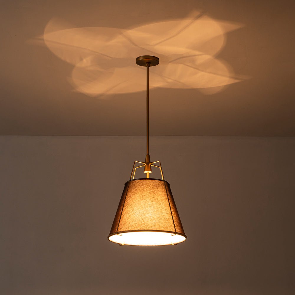 (OpenBox) Modern Fabric Conical Drum Cage Pendant Light