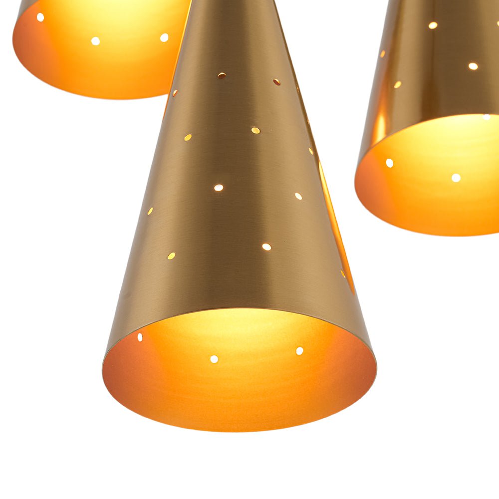 Starry 3-Light Cluster Metal Hourglass Round Entry Pendant