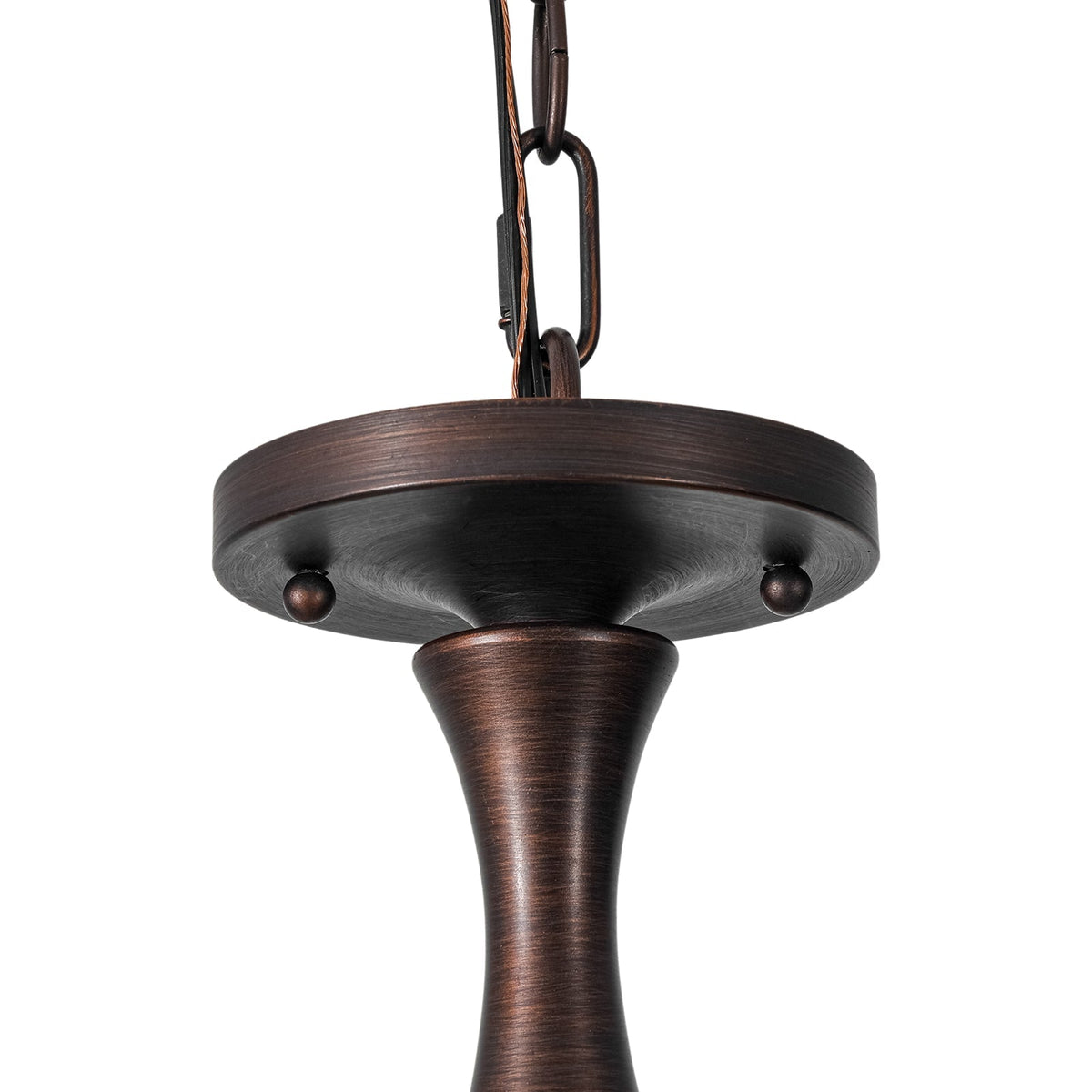 Vintage Heritage Bronze 6-Light Metal Candle Semi Flush Chandelier