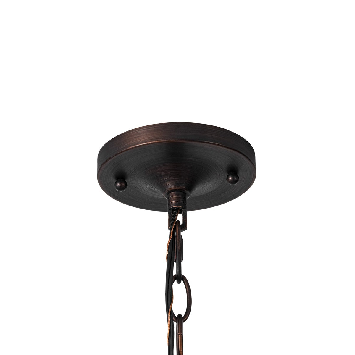 Vintage Heritage Bronze 6-Light Metal Candle Semi Flush Chandelier