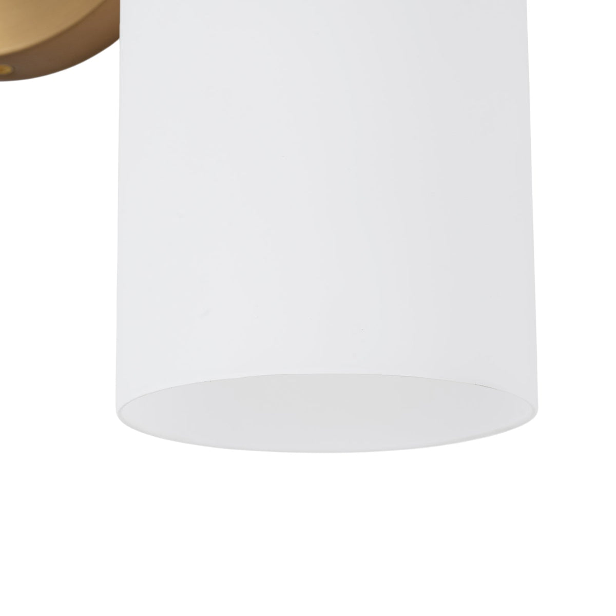 2-Light Frosted Glass Cylinder Looped Arm Vanity Wall Sconce