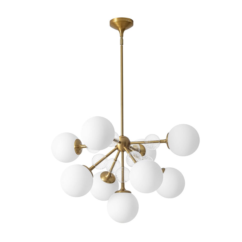 9-Light Tiered Sputnik Glass Globe Bubble Chandelier