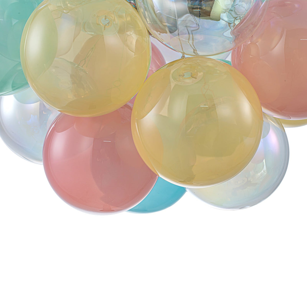 Art Deco Rainbow Cluster Colorful Glass Bubble Kids Chandelier