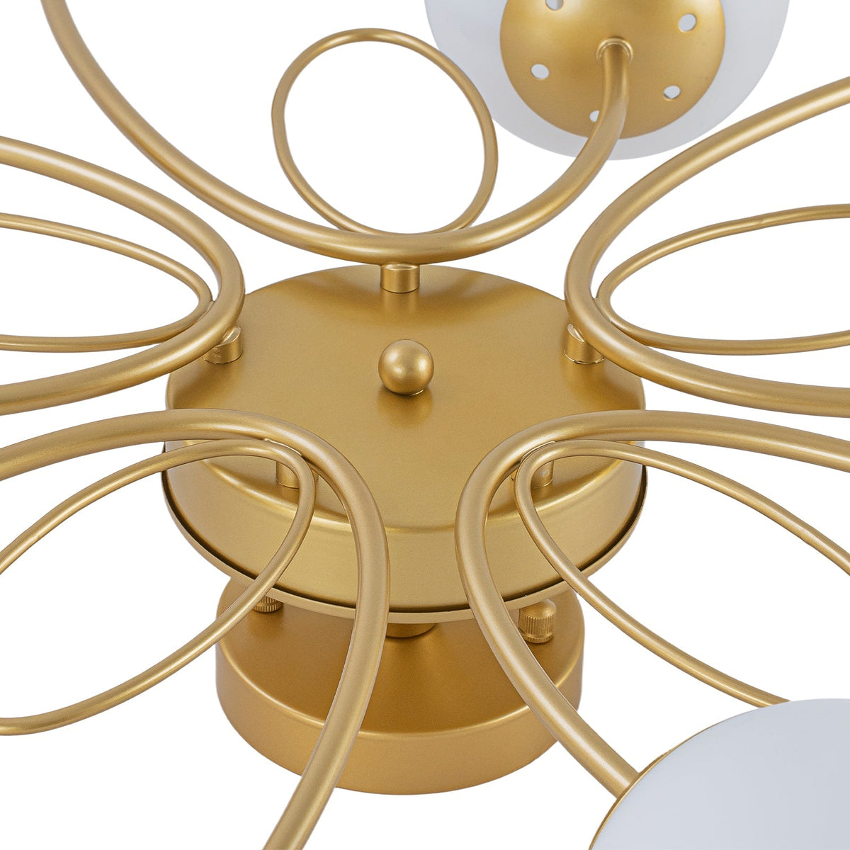 Bloom Opal Glass Globe Bubble Semi Flush Chandelier