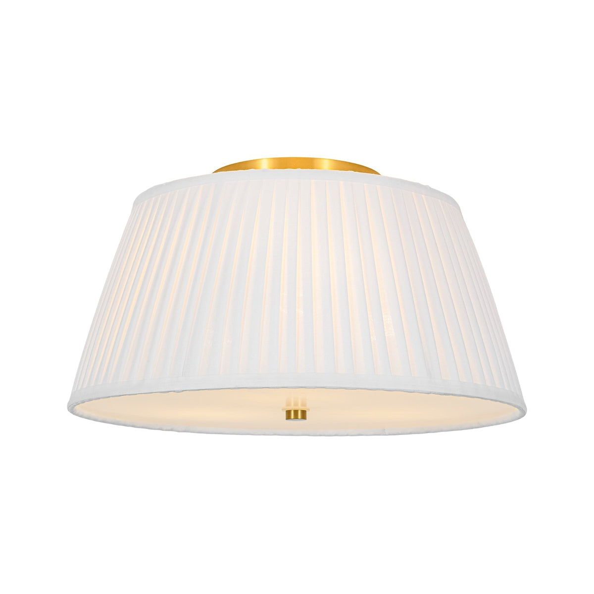 Boho 3-Light Round Pleated Fabric Drum Cage Flush Mount