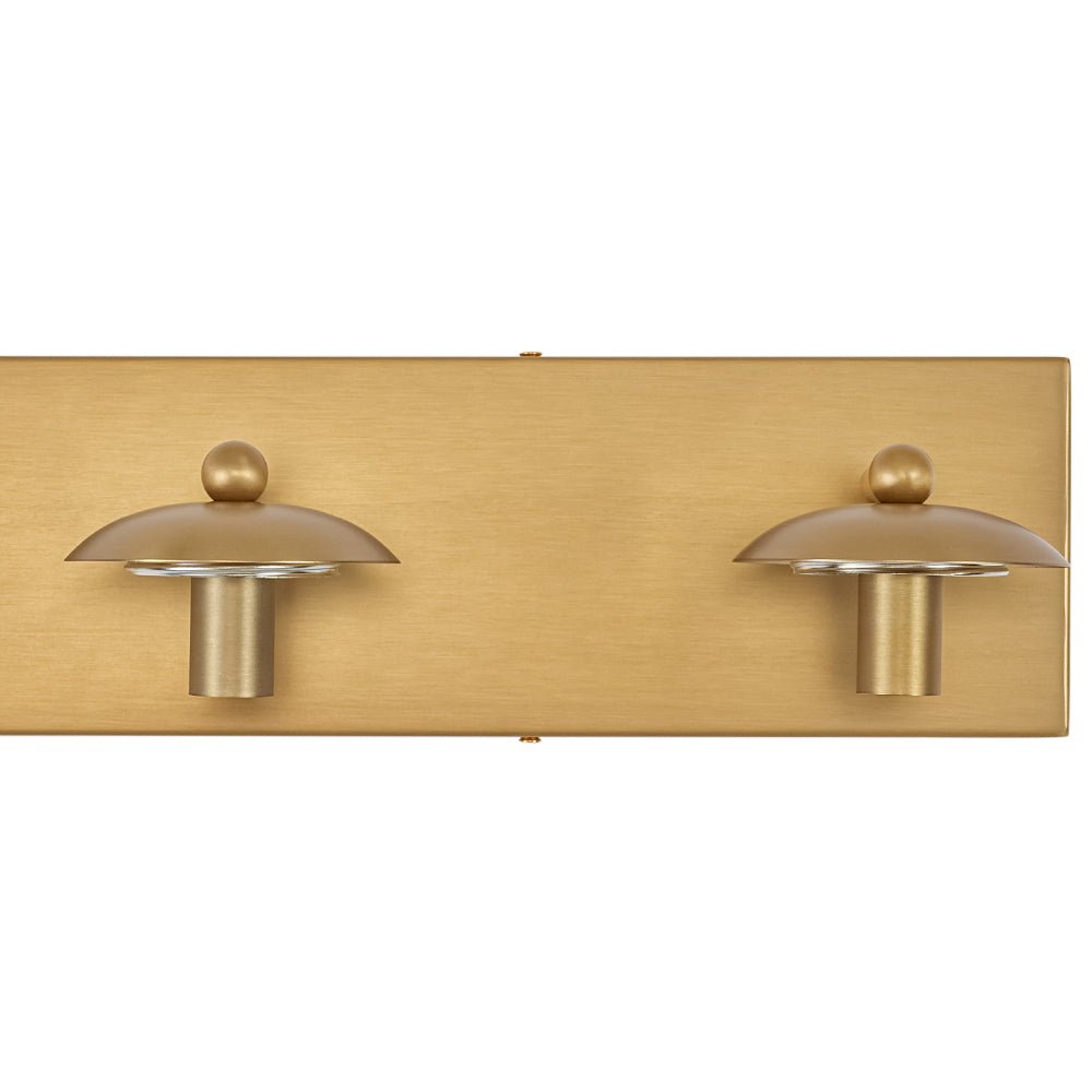 Brass 3-Light Ribbed Glass Globe Bathroom Vanity Wall Lamp