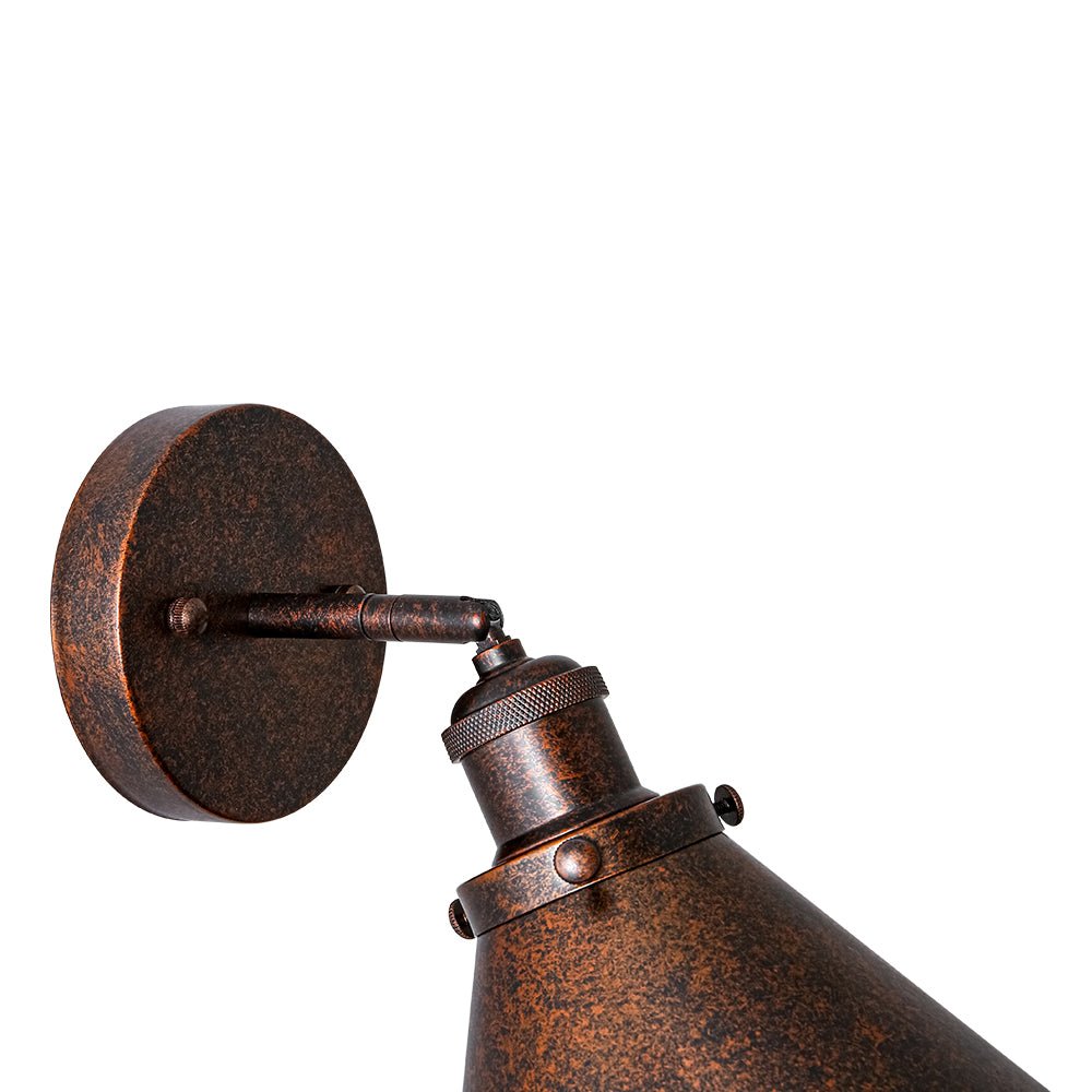 Copper Adjustable Head Cone Wall Sconce Ceiling Light