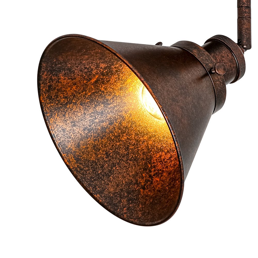 Copper Adjustable Head Cone Wall Sconce Ceiling Light