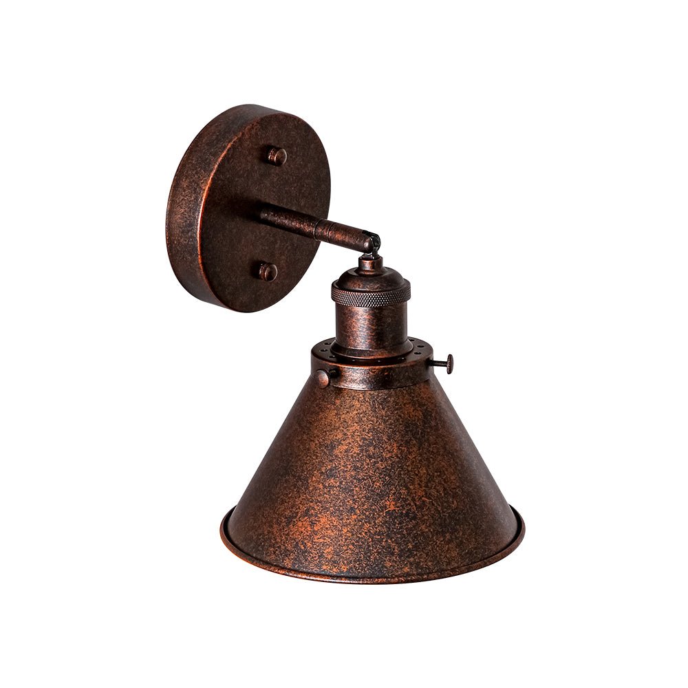 Copper Adjustable Head Cone Wall Sconce Ceiling Light