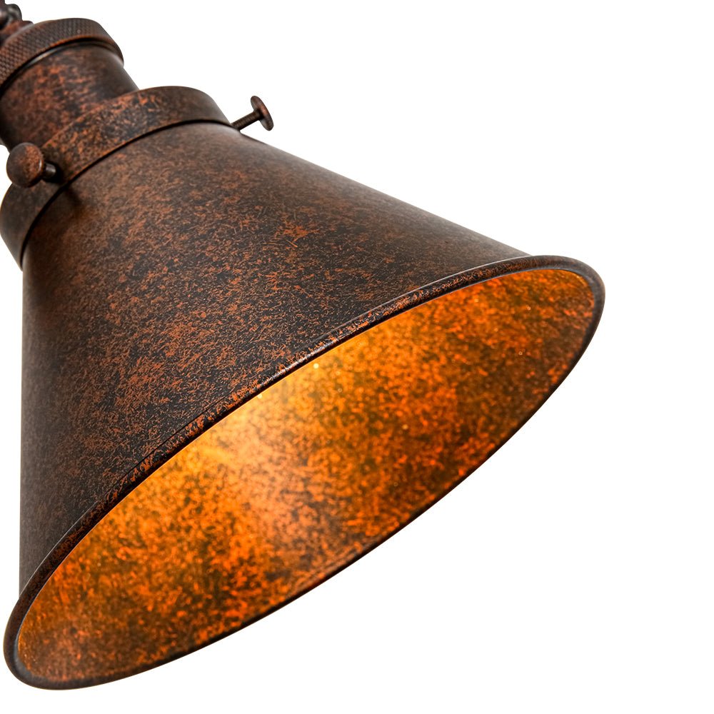 Copper Adjustable Head Cone Wall Sconce Ceiling Light