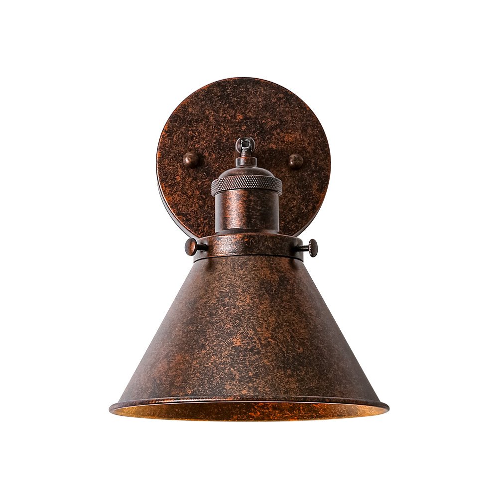 Copper Adjustable Head Cone Wall Sconce Ceiling Light