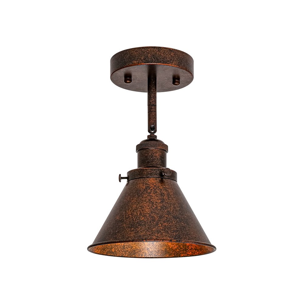 Copper Adjustable Head Cone Wall Sconce Ceiling Light