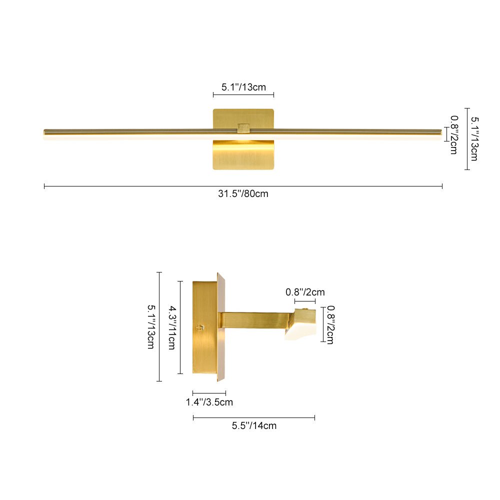 Dimmable LED Linear Vanity Wall Sconce Picture Light 3CCT