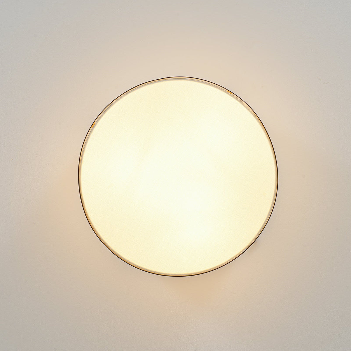 Farmhouse White Linen Fabric Drum Cage Flush Mount Light