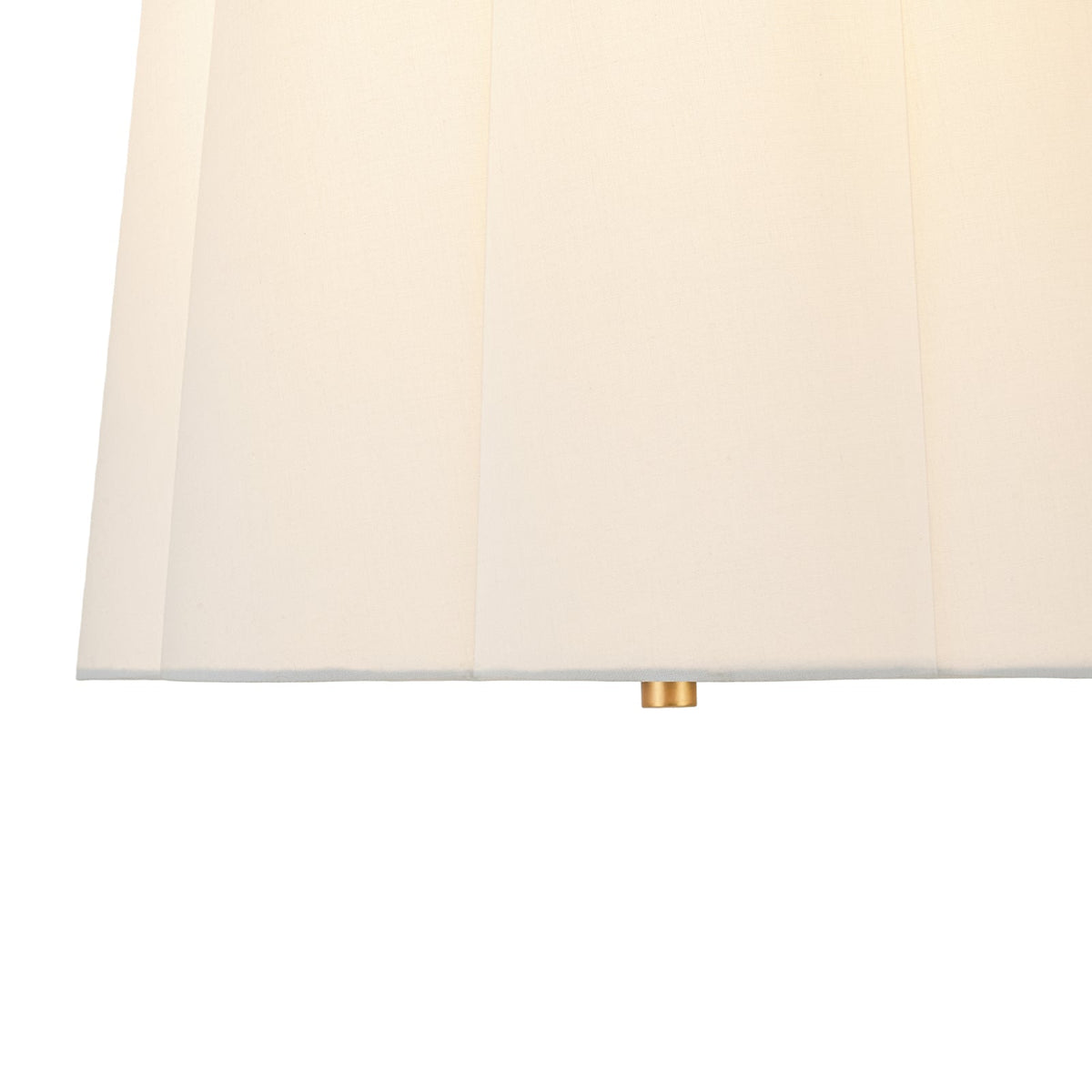 French Bloom White Fabric Scalloped Drum Cage Pendant
