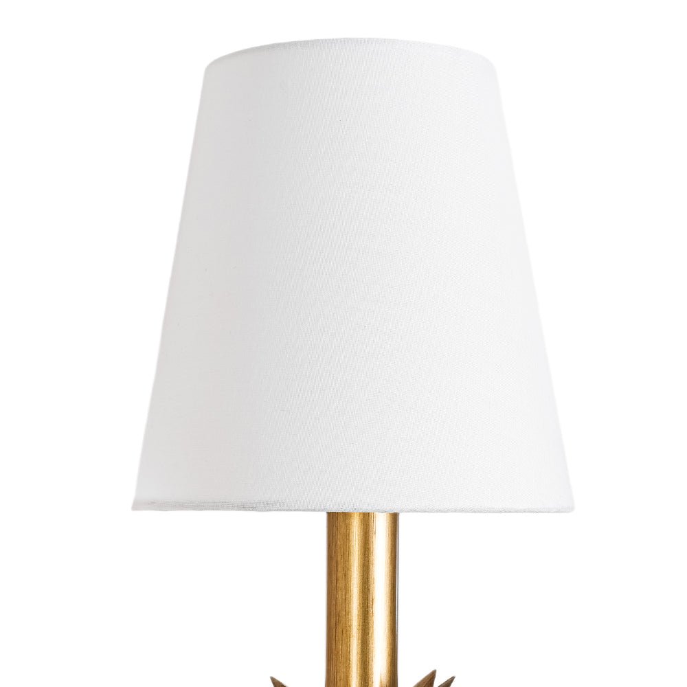 French Country 1-Light Fabric Conical Vanity Wall Sconce