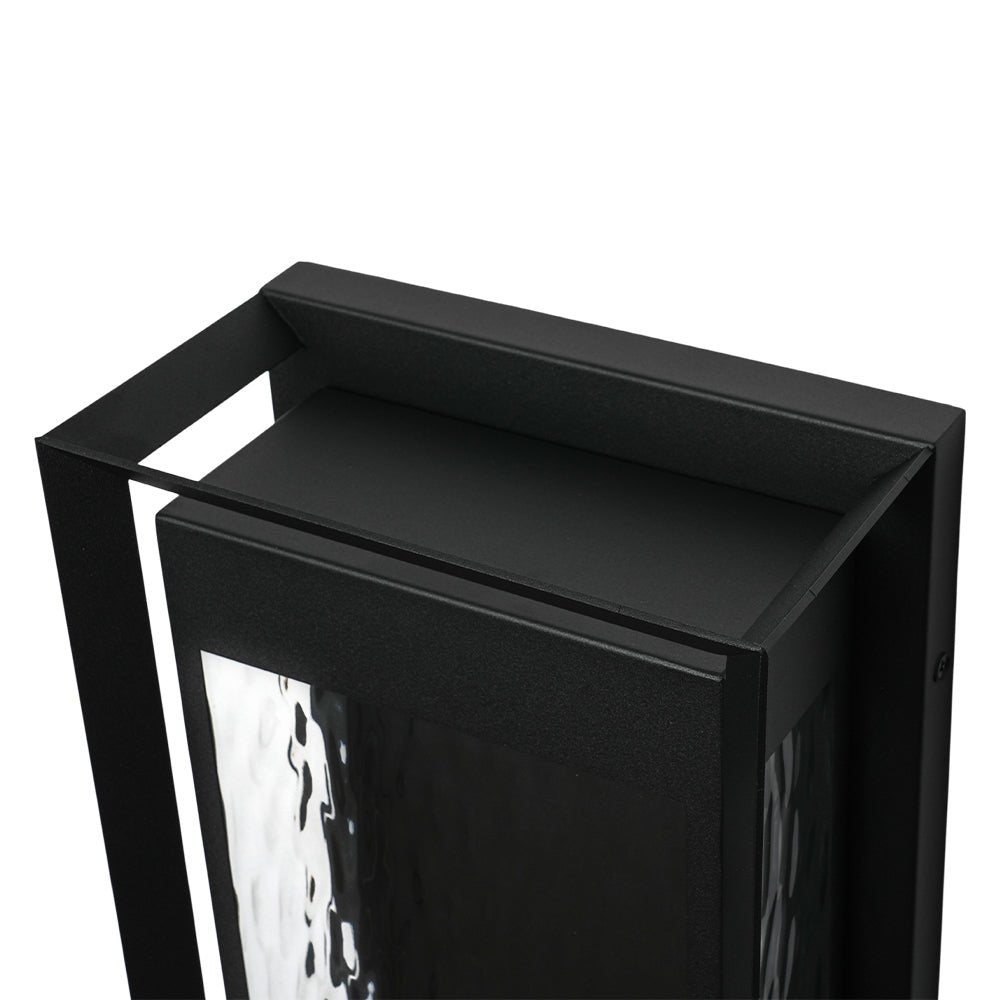 IP23 Rippled Glass Rectangle Dimmable LED Outdoor Wall Lantern