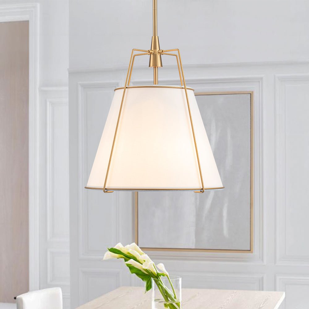 (OpenBox) Modern Fabric Conical Drum Cage Pendant Light