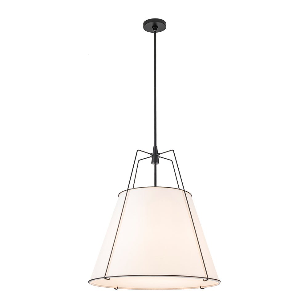 (OpenBox) Modern Fabric Conical Drum Cage Pendant Light