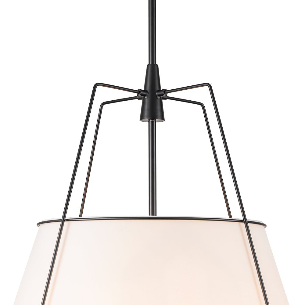 (OpenBox) Modern Fabric Conical Drum Cage Pendant Light