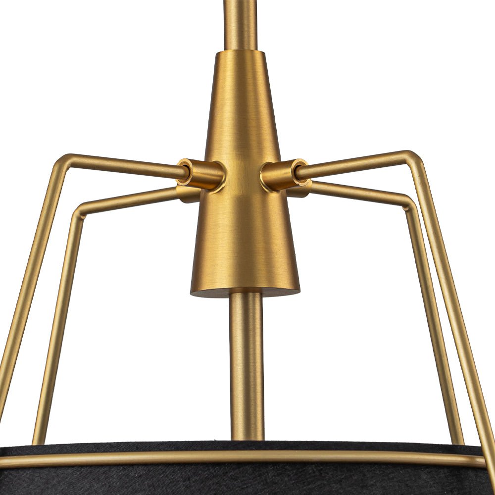 (OpenBox) Modern Fabric Conical Drum Cage Pendant Light
