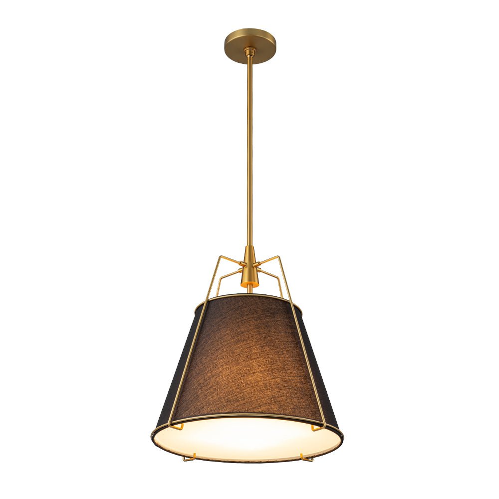 (OpenBox) Modern Fabric Conical Drum Cage Pendant Light